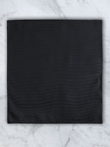 Black Deluxe Silk Twill Pocket Square