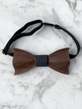 Kids Wooden Bow Tie & Matching Suspenders Set | Boys Wedding Accessories