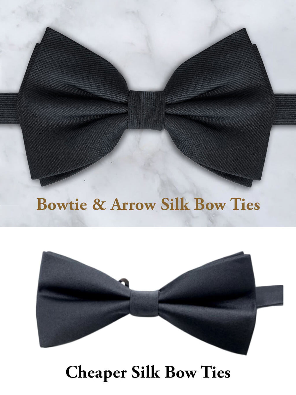 silk bow tie black