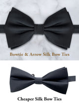 Black Deluxe Silk Twill Bow Tie