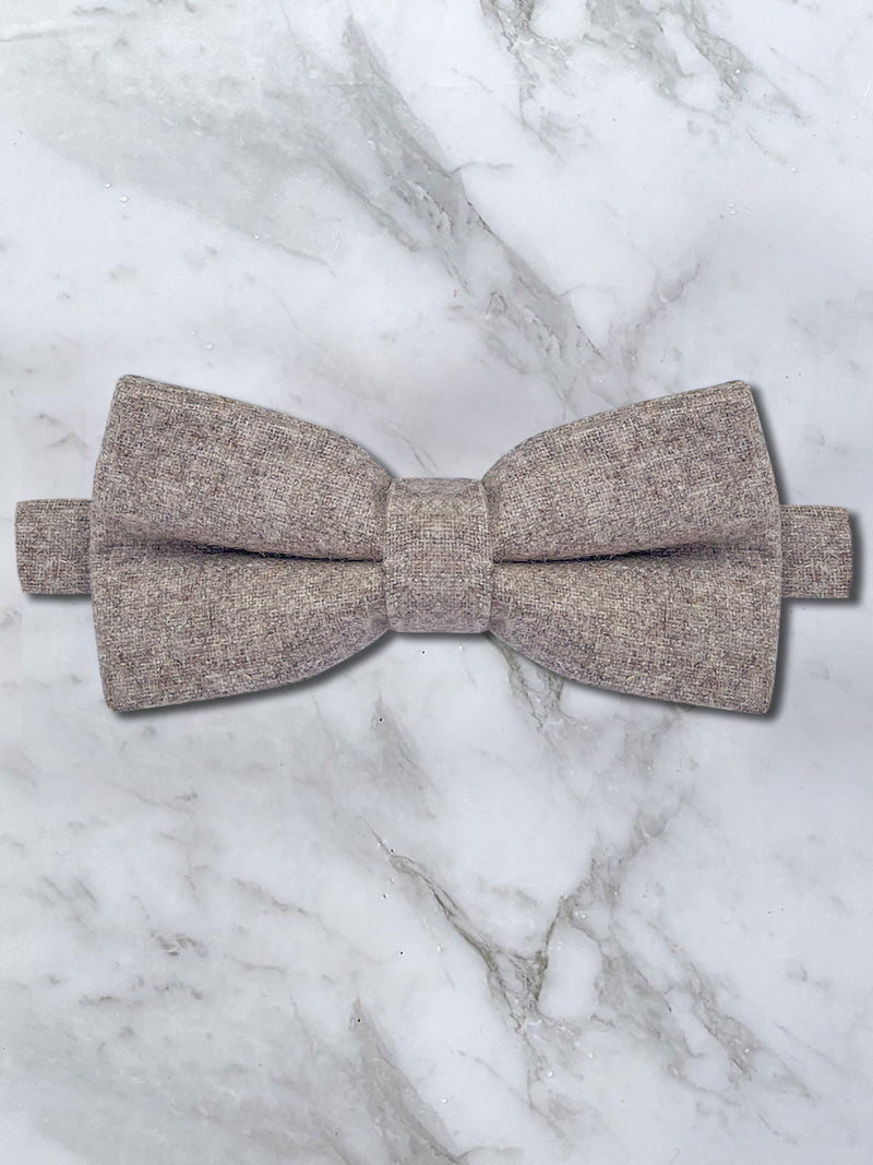 Champagne Wool Bow Tie
