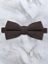 Chocolate Brown Wool Bow Tie