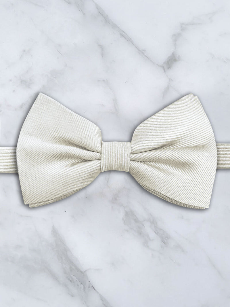 Ivory Deluxe Silk Twill Bow Tie