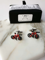 Red Bicycle Cufflinks In Gift Box | Novelty Cufflinks Australia