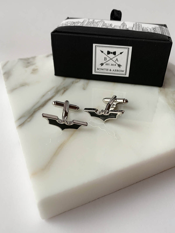 Black Batman Mens Superhero Cufflinks | Bowtie & Arrow Australia