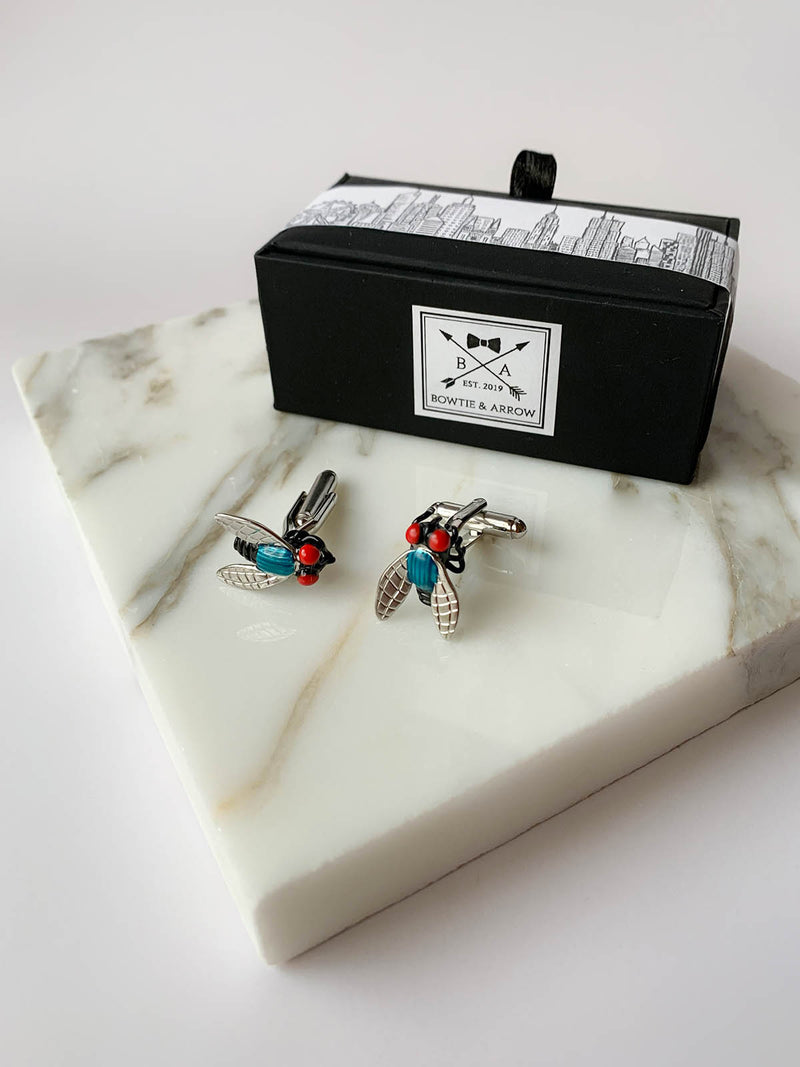 Black Fly Insect Cufflinks