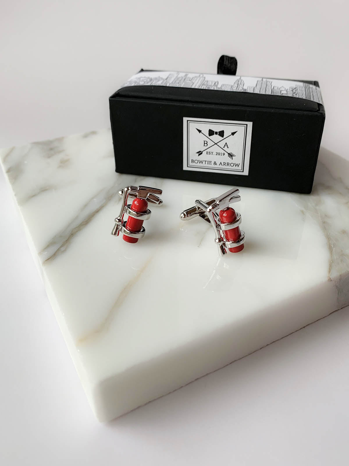Fire Extinguisher Cufflinks