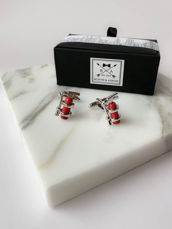 Fire Extinguisher Cufflinks