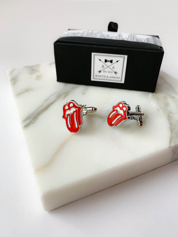 Rock n Roll Red Lips Cufflinks