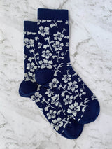 Mens Floral Navy Patterned Funky Socks | Bowtie & Arrow Australia