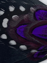 Feather Bow Tie - Purple & Black