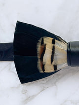Feather Bow Tie - Brown