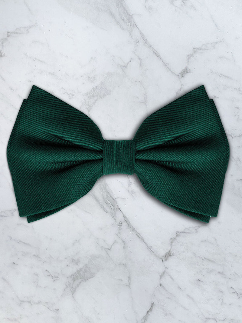 Emerald Green Deluxe Silk Twill Bow Tie