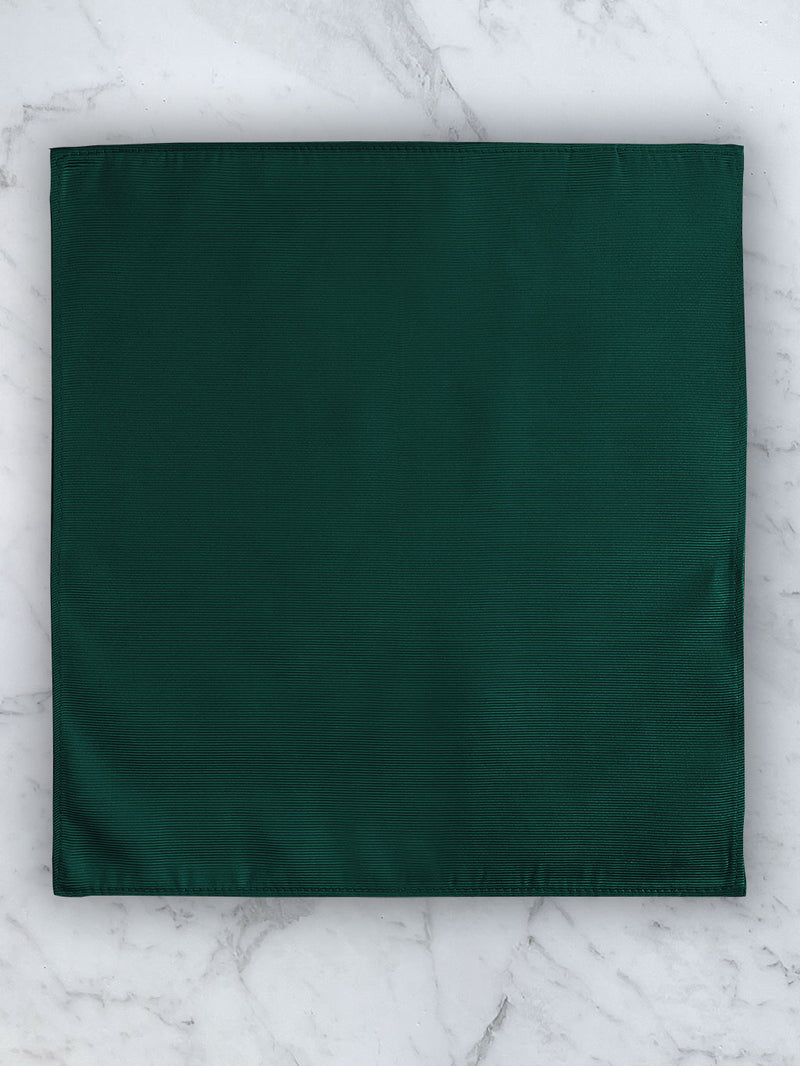 Emerald Green Deluxe Silk Twill Bow Tie & Pocket Square Set