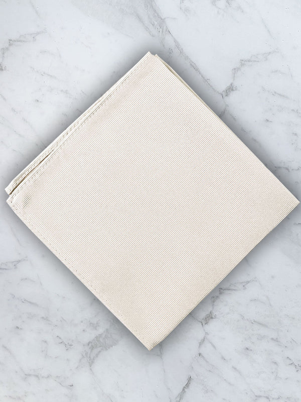 Ivory Deluxe Silk Twill Pocket Square