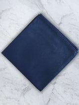Navy Deluxe Silk Twill Bow Tie & Pocket Square Set