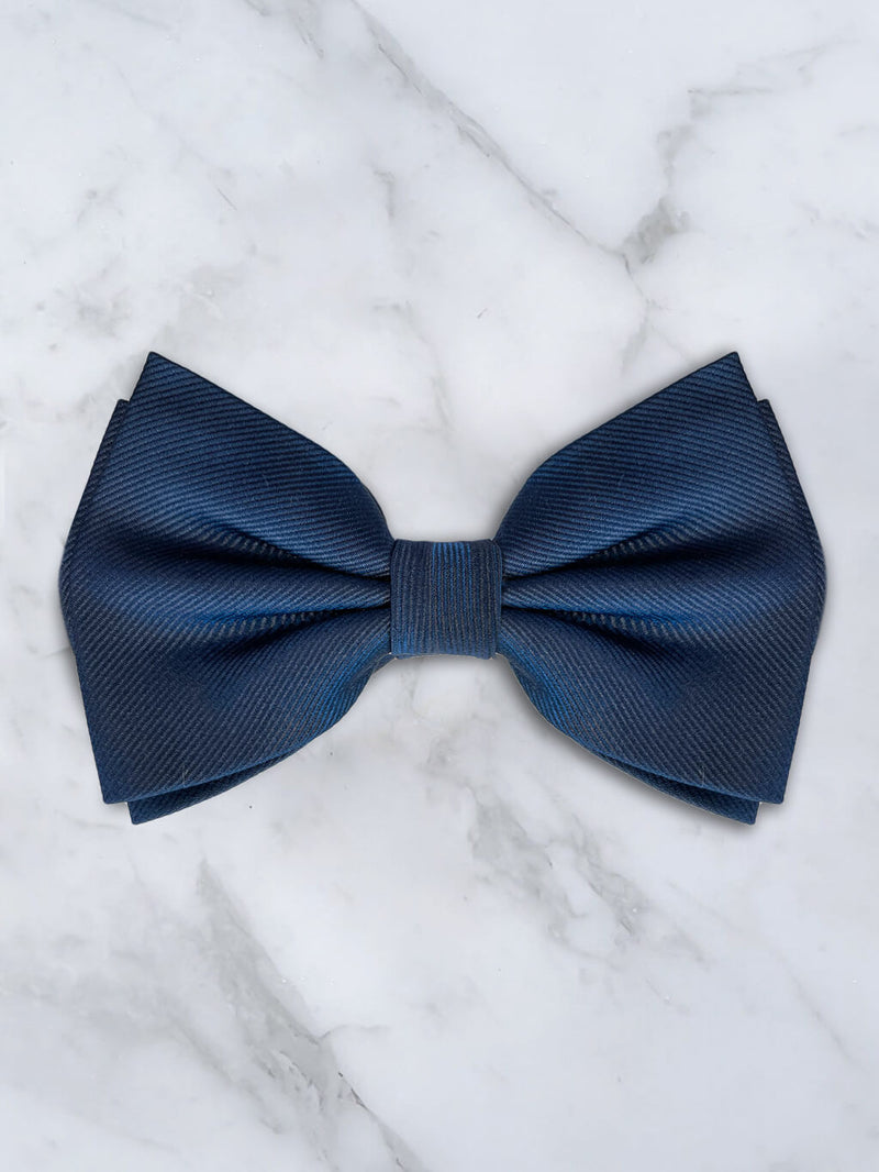 Navy Deluxe Silk Twill Bow Tie