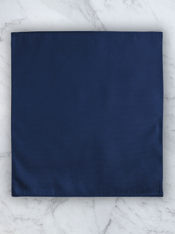 Navy Deluxe Silk Twill Pocket Square
