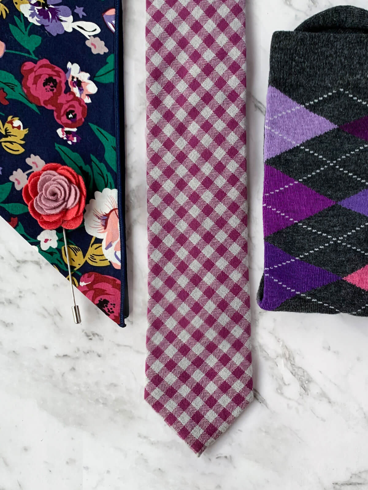 Shades of Floral Cotton Tie Set