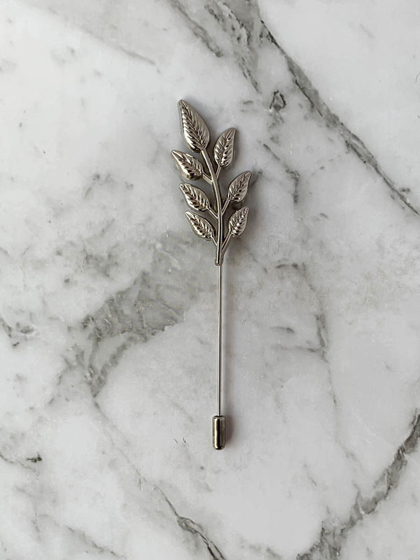 Silver Leaf Lapel Pin