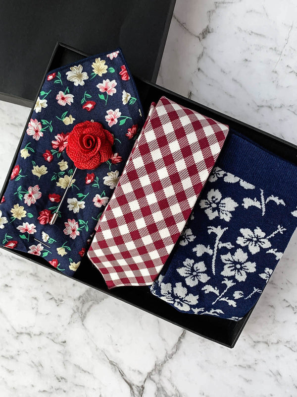Picnic in the Blooms Cotton Tie Set