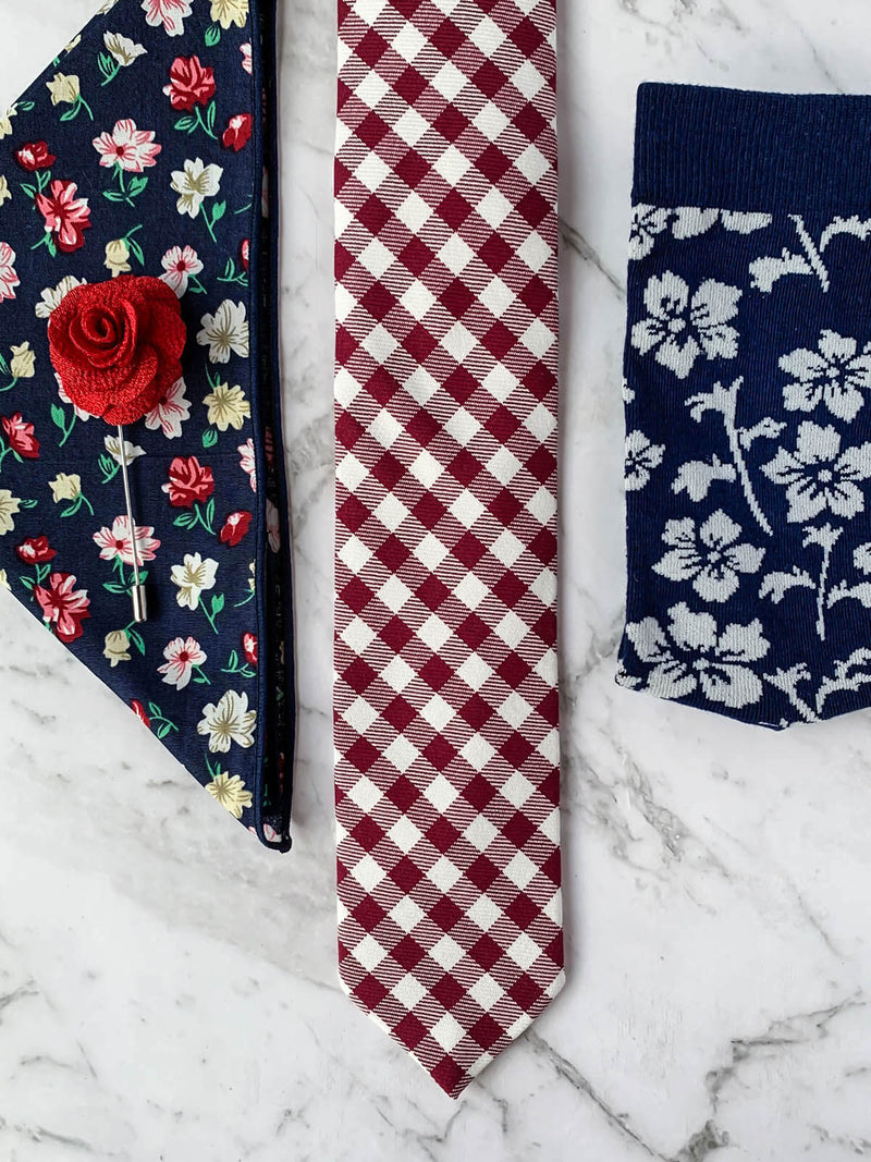 Picnic in the Blooms Cotton Tie Set