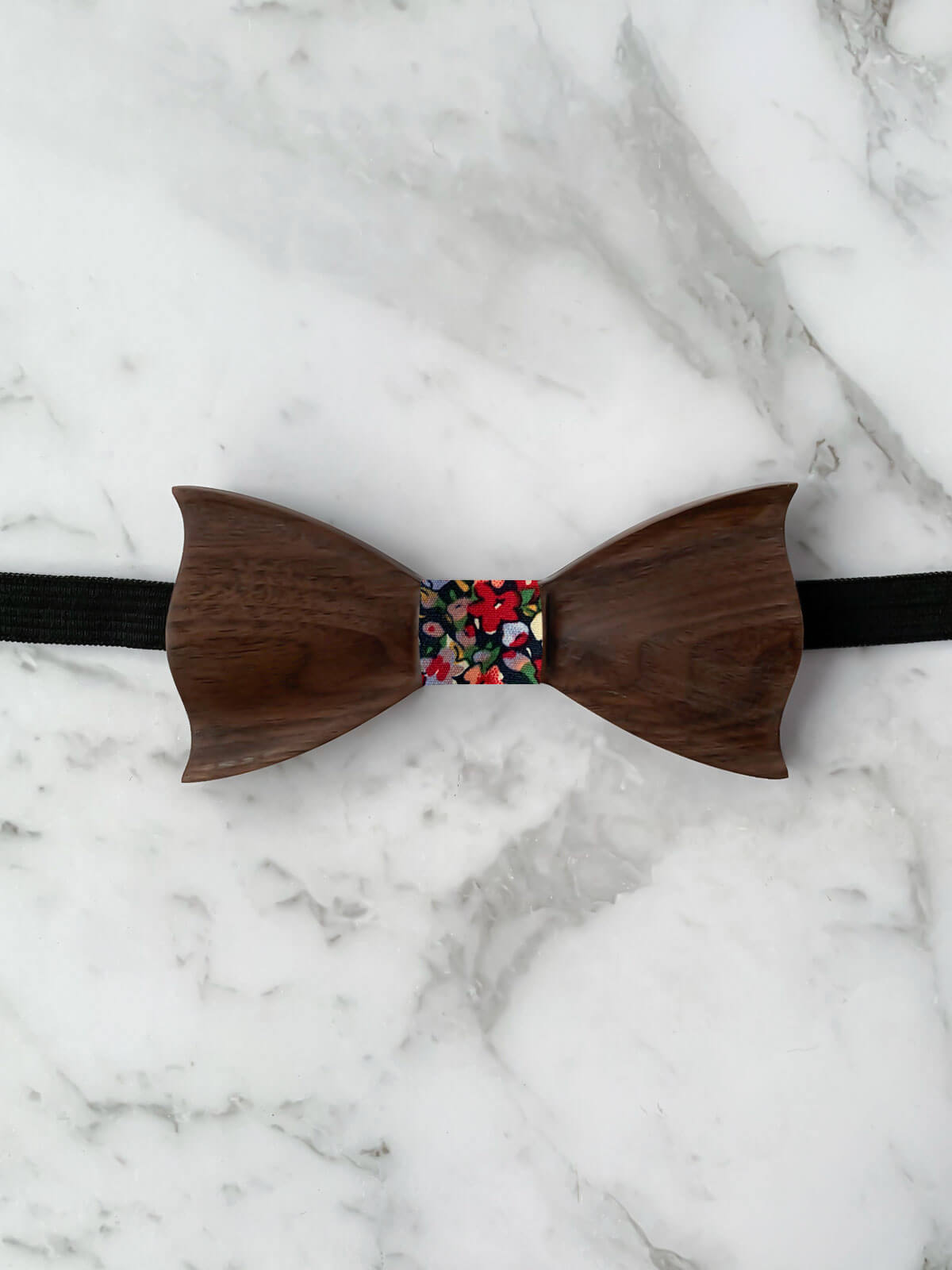Kids Walnut Wooden Bow Tie