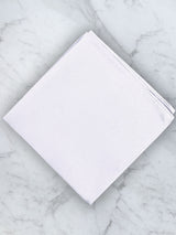 White Deluxe Silk Twill Pocket Square